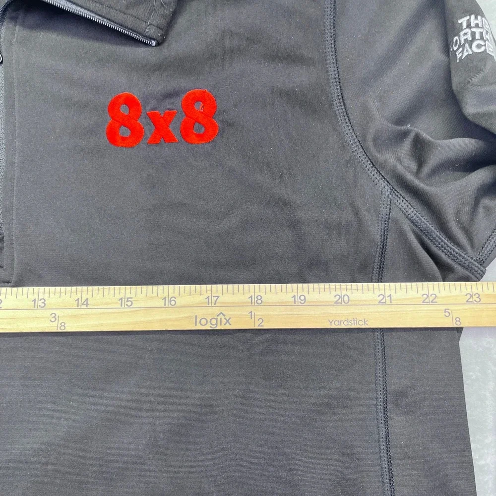 The North Face Mens Tech XL Pullover 1/4 Zip Long‎ Sleeve Black 8x8 Logo Outdoor